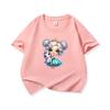 Kids Cotton T Shirt Crowned Princess Girl With Pastel Unicorn Print Crew Neck Short Sleeve Tee Casual Boys Girls Summer Tops