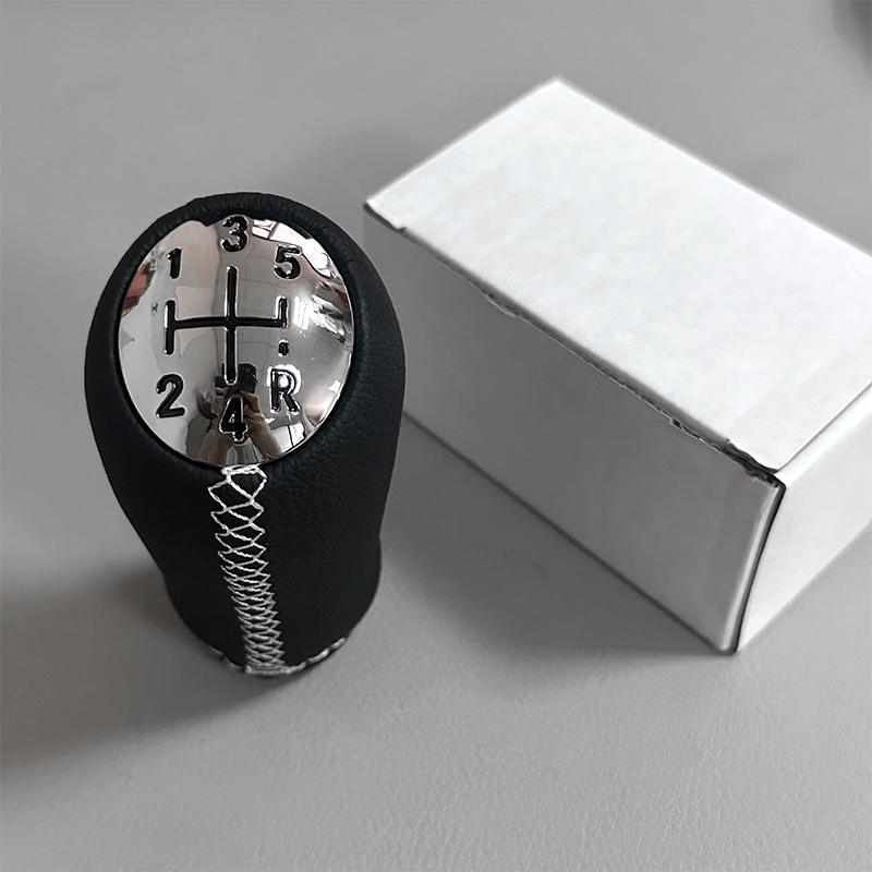 5 Speed Gear Shift Knob Stick Head PU Leather Car Gear Shift Lever Handle for RENAULT CLIO MK3 3 III MEGANE MK2 SCENIC MK2