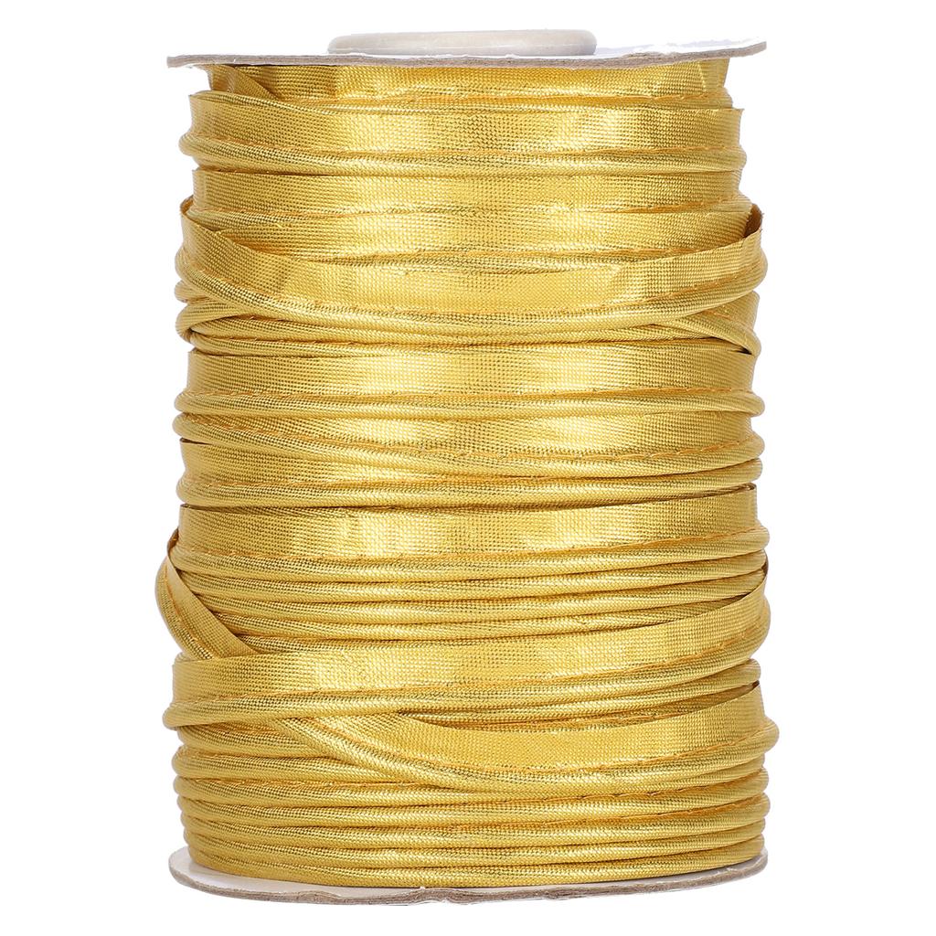 70yd Crafts Edging Braid Piping Bias Tape Trims 1cm Width for Sewing Seaming Binding StitchingGold