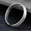 Engraved Cuff Bracelet Vintage Silver-Tone Alloy Wrist Bangle with Open Slip-On Design for Everyday Outfits and Casual Simple Gifting