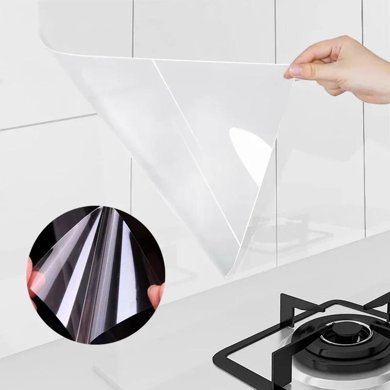 Wall Protector Film Kitchen Oil Proof Wall Sticker Stove Cabinet Heat-resisting Self Adhesive Wallpaper Waterproof Decoration