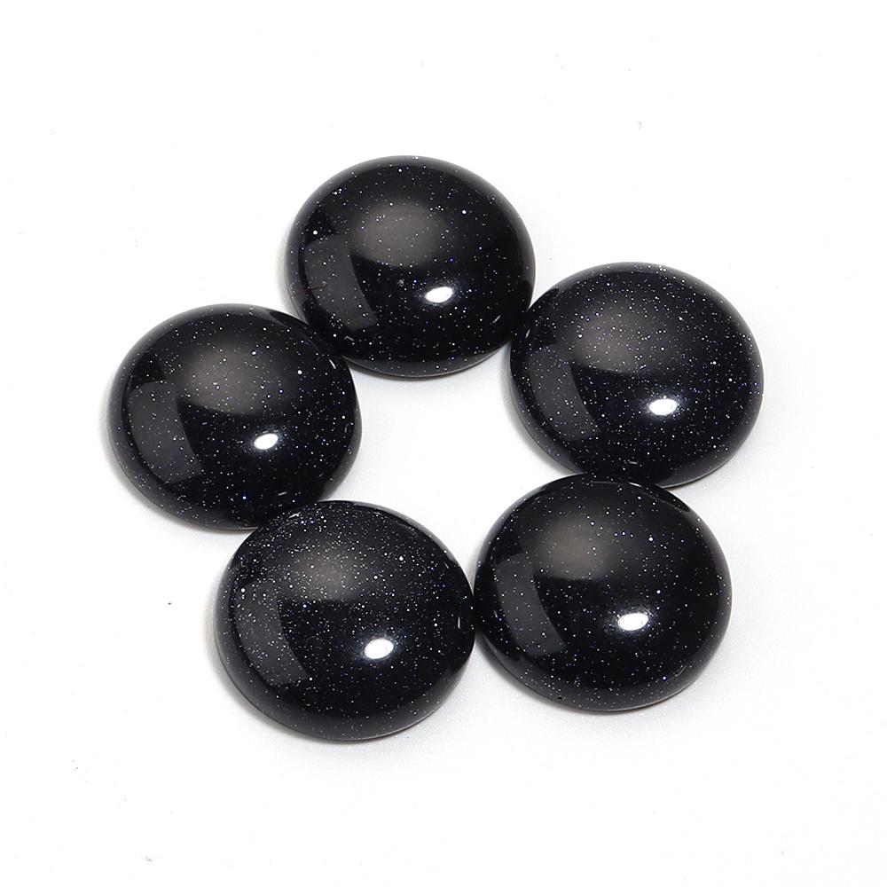 5-10 Stück Naturstein Cabochon Schwarzer Sandstein Rund Flachboden Cabochon Perlen Zur Schmuckherstellung DIY Ring Anhänger Zubehör
