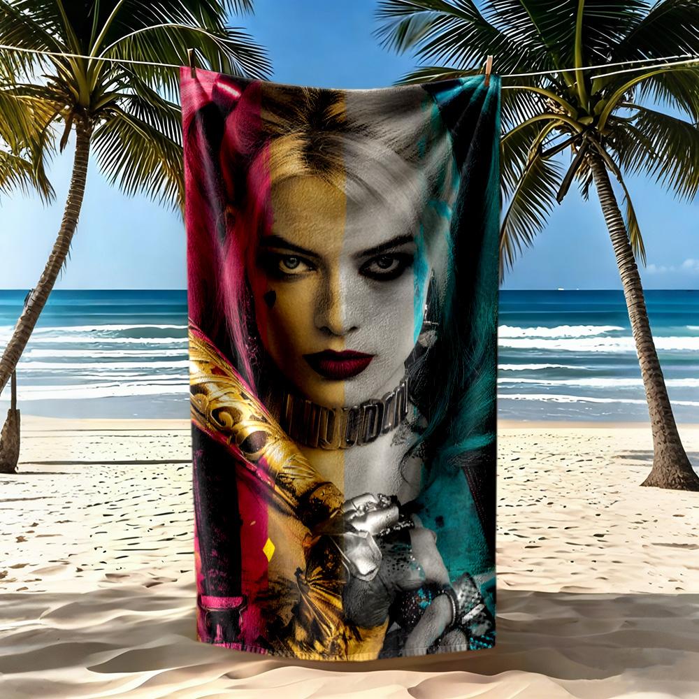 Bad Luck Joker Theme Beach Towel Soft Durable Quick-Dry Comfortable Lightweight Suitable for Sports, Travel, Swimming, Yoga, Bathroom, Beach, And Pool