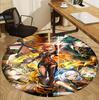 Genshin Impact Pattern Round Rug, Indoor/Outdoor Mat, for Picnic, Gameroom, Bedroom, Office, Living Room, Home Decor Carpet, Birthday Gift