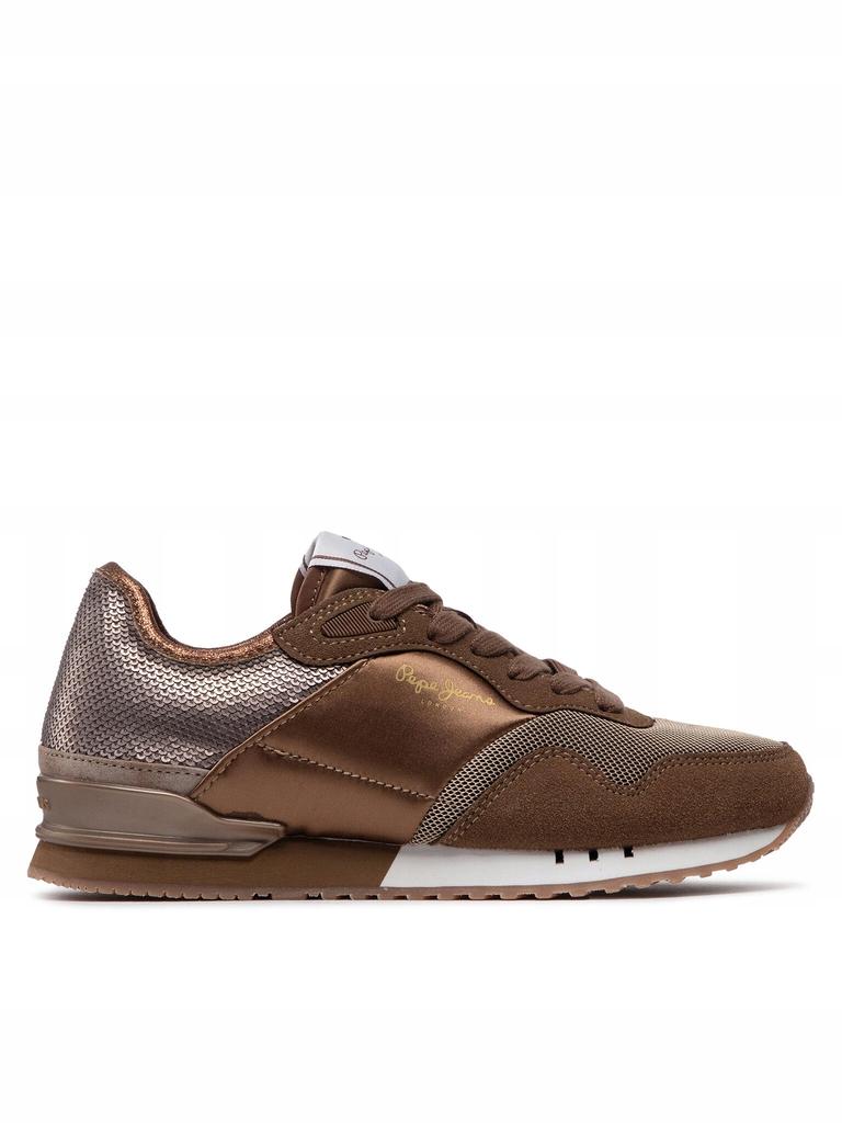 Pepe Jeans Zapatillas Deportivas con Cordones Marrones Con Logo 39 Awe
