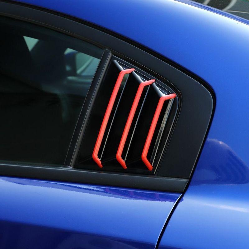 For Dodge Charger 2011 2012 -  Rear Window Louver Shutter Cover Side Vent Trim Windshield Decoration Cover Car Accessories