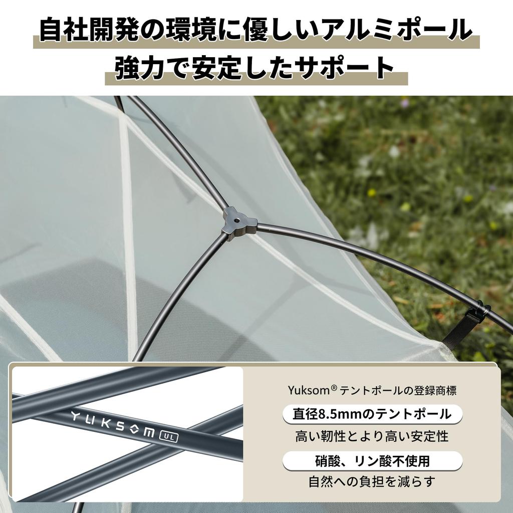 Naturehike Official Shop Tent for 2 People Outdoor Double Wall Ultra Lightweight 3 Seasons Free Standing Windproof Waterproof Water Pressure Resistant