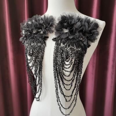 Gorgeous Design Nail Bead Tassel Decoration Luxury Delicate Shoulder Tassel Fashion Sewing Accessories Evening Gown