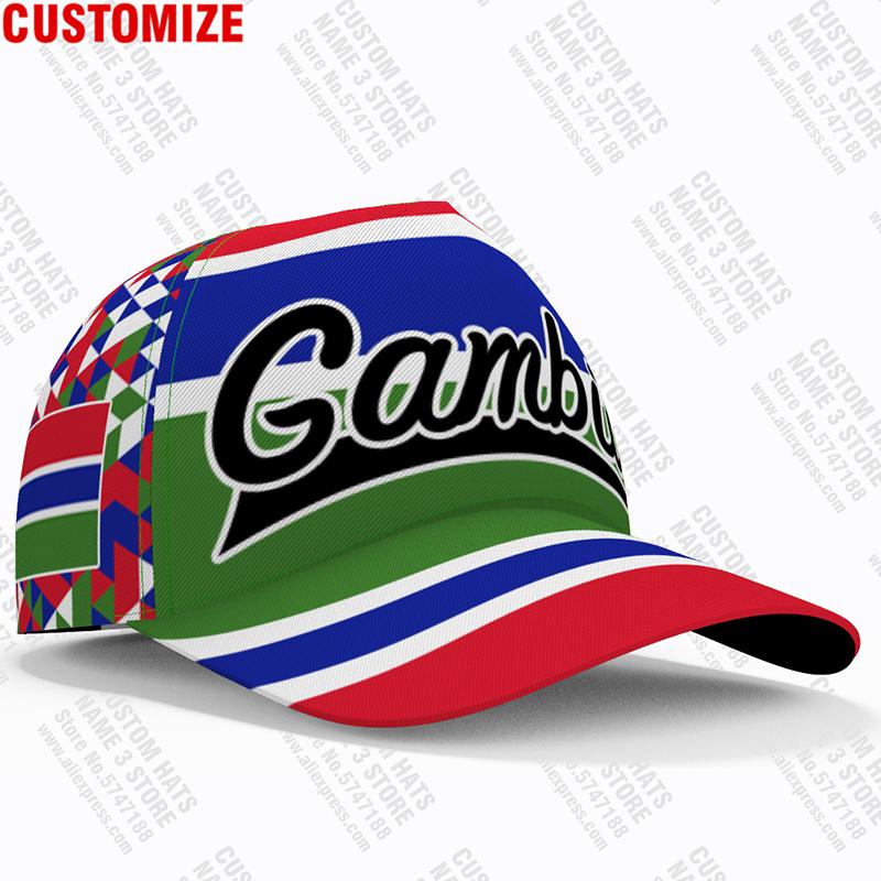 Cappellino da Baseball Gambia Gratuito Nome Numero 3D Personalizzato Logo Squadra Araba Cappello Gm Paese Gmb Viaggio Nazione Francese Bandiera Islamica Araba Copricapo