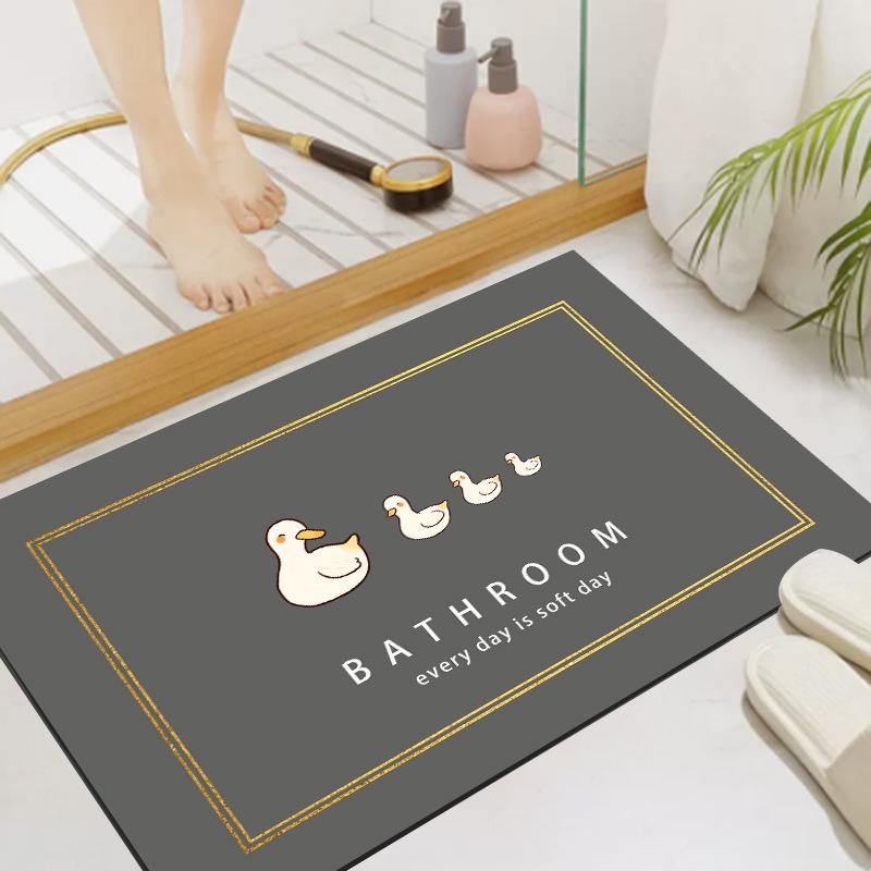Diatom Mud Bathroom Mat: Soft, Absorbent, Non-Slip, Quick-Drying Custom Foot Mat