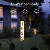 Solar Address Sign Lighted Address Plaque Waterproof Automatic Charging Simple Installation Illuminated LED Address Number