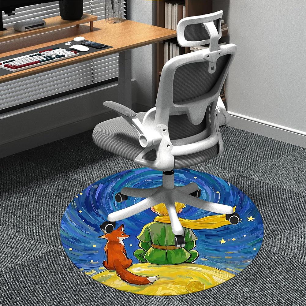 

1pc Little Prince Office Round Area Rug, Under Office Chairs Bedroom Living Room Home Decor a1022423 80cm by 80cm