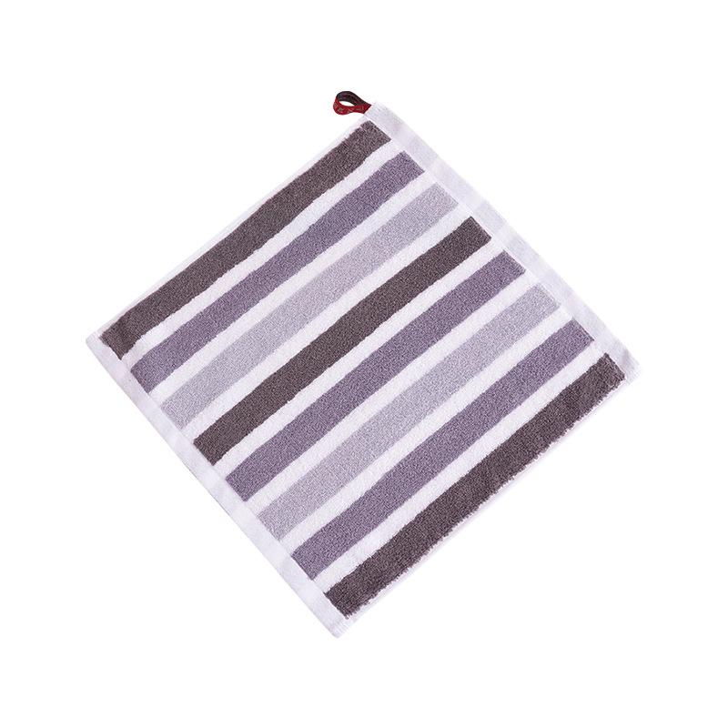 Thickened Absorbent Striped Square Towel, Lint-Free Jacquard, Hangable for Household & Children's Use