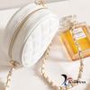 Circle Chain Quilted Mini Crossbody Bag (2 Colors)
