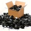 60pcs of Black Metal Binder Photo Stationery Paper Clip Office Supplies
