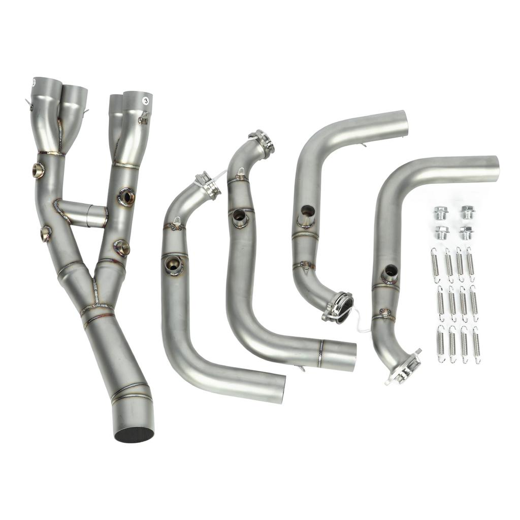5PCS Exhaust Front Link Pipe Stainless Steel Better Heat Resistant Exhaust Pipe Replacement for S1000R S1000RR