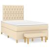 Maison Exclusive - Sommier à lattes de lit avec matelas Crème 120x200 cm Tissu