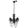 VidaXL Lustre avec 5 Ampoules Cristal Plafonnier Lumière Salon Chambre Maison 240308