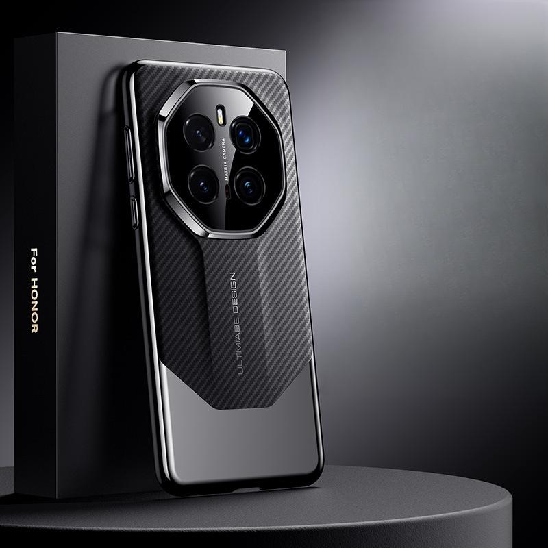 

Чехол для телефона Honor Magic7pro с текстурой углеродного волокна, HONOR Противоударный Всесторонний Бизнес-пакет Honor Magic 7