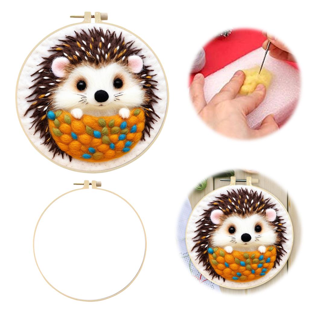 DIY Nadelfilz-Set Wollfilz Malerei Tier Serie 20cm Stickrahmen Anfänger Bastelset