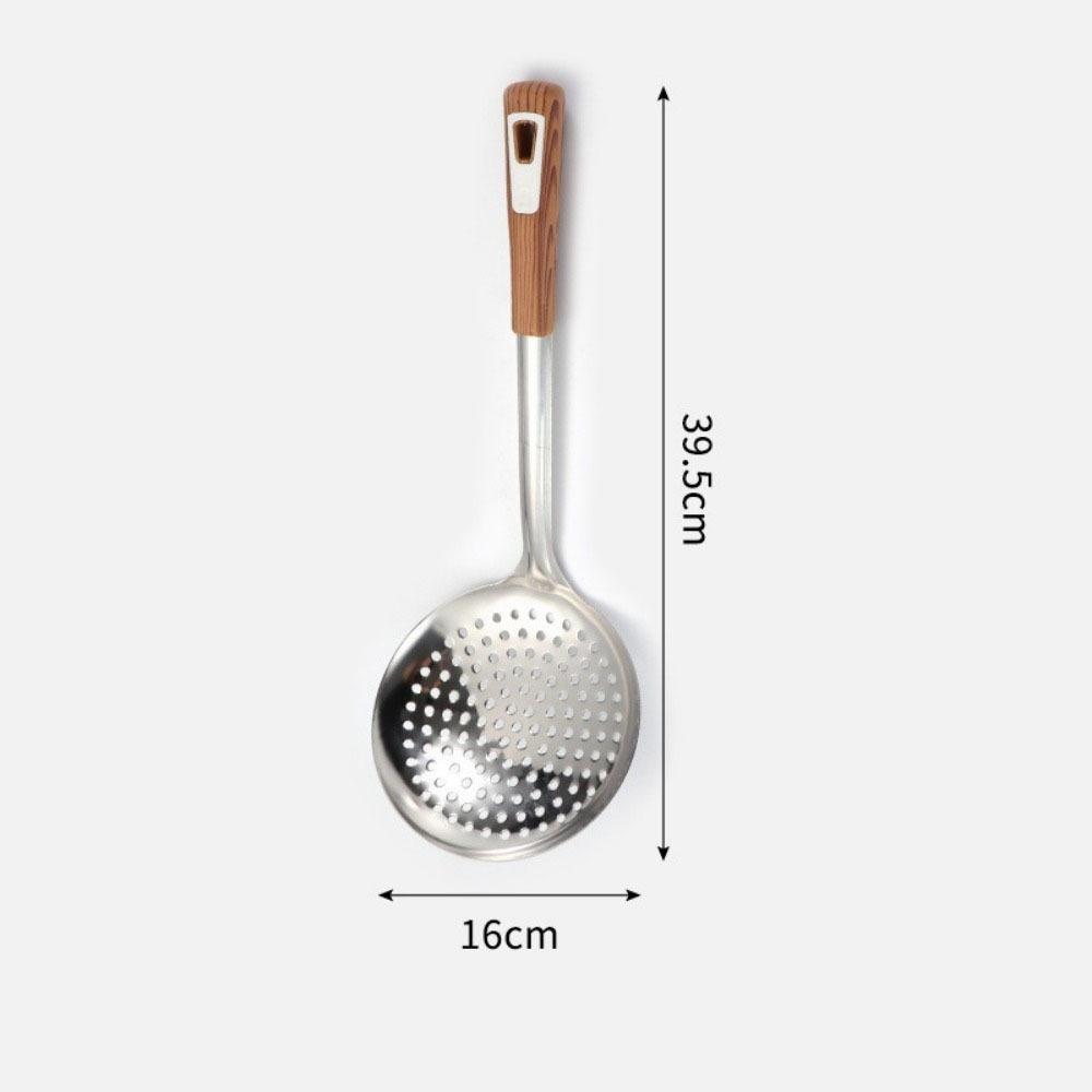 Anti-scald Filter Spoon Long Handle Oil Skimmer Scoop Flour Noodle Dumplings Sieve  Oil Skimming