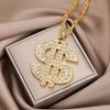 European and American hip hop exaggerated necklace big gold chain plastic simulation local tyrant gold performance festival performance props