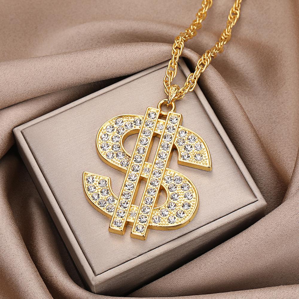 European and American hip hop exaggerated necklace big gold chain plastic simulation local tyrant gold performance festival performance props
