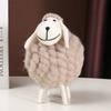 Christmas Decoration Sheep Beige Khaki Scene Model Sheep Cartoon Lamb Photo Props Miniature Sheep Decor Desktop Ornament