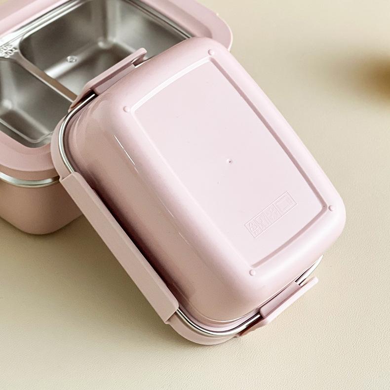 Divided Bento Lunch Box Detachable Lid Student Portable Large Capacity Sealed Lunch