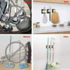 Adhesive Multi-Purpose Hooks Wall Mounted Mop Organizer Holder Storage Rack Brush Broom Hanger Hook Kitchen Bathroom Strong Hook