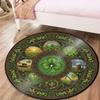 Mushroom Clover Round Area Rug,Carpet Rug for Living Room Bedroom Sofa Playroom Decor,Non-slip Floor Mat Q0027