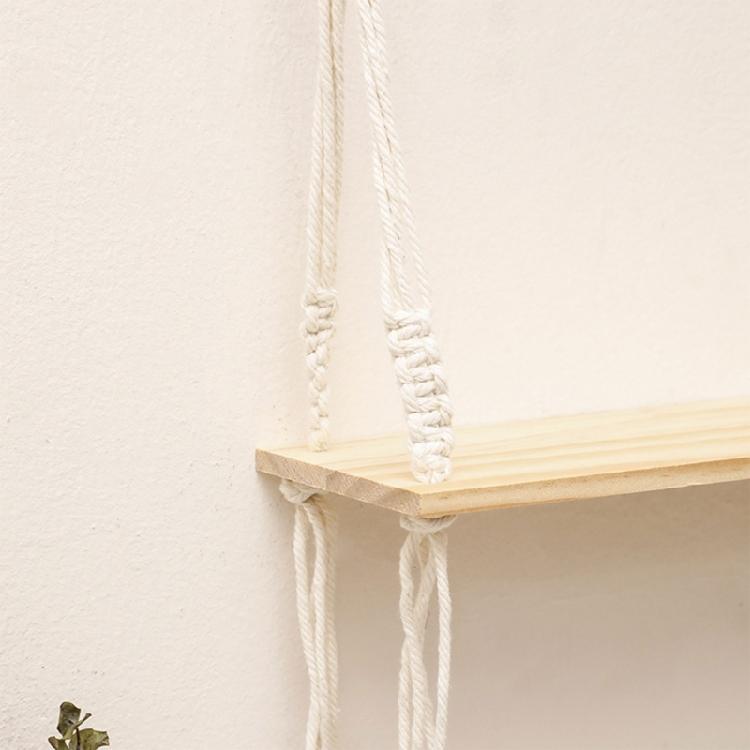 Functional Woven Tapestry Wall Hangings Shelf for Plant Bathroom Bedroom