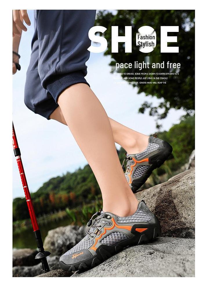 Men's Breathable Mesh Sports & Casual Hiking Shoes - Lightweight & Soft Sole for Summer