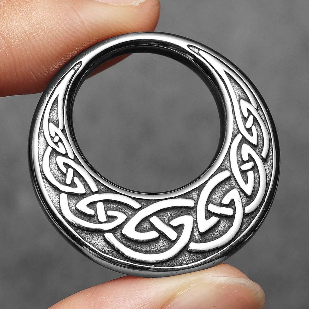 Viking Carving Pattern Men Necklaces Stainless Steel Pendant Chain Women Punk Fashion Jewelry New In Accessories Gifts