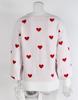 Heart Jacquard Round Neck Pullover Sweater for Women - Autumn/Winter Valentine's Day Style