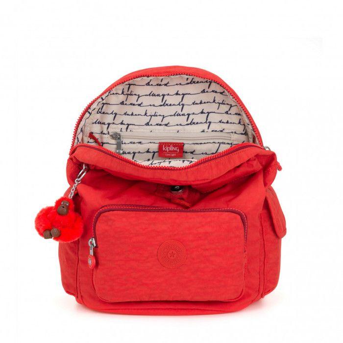 Sac à dos - Kipling - City Pack S - Rouge - Léger - Imperméable - Pratique 13L