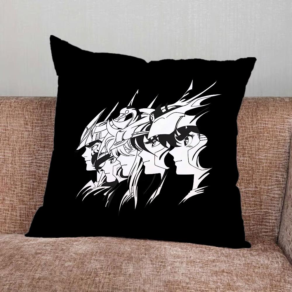 S-Saint Seiya Knights Zodiac Pillow Case For Home Bedroom Car Office Decoration Living Room Sofa Cushion Cover Suitable