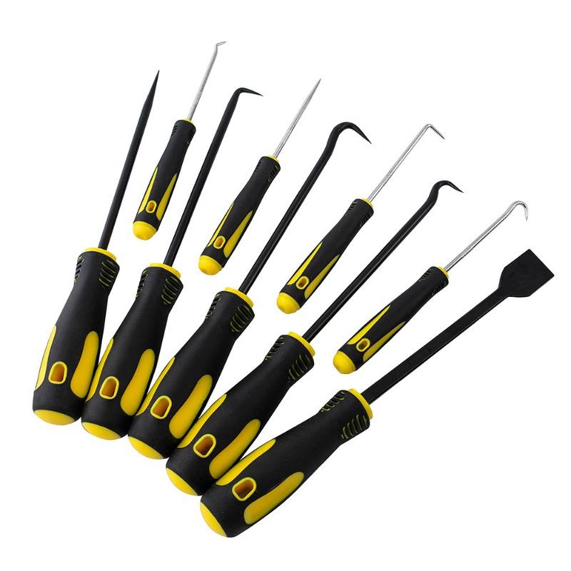 Set de 9 bucăți Pick & Hook Extra Long O-ring & Seal Remover Soft Grip Forme asortate