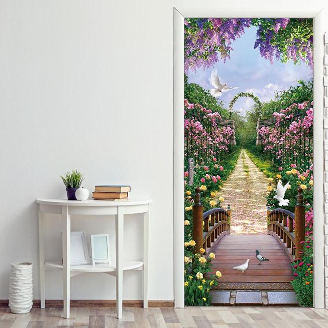 Glowing In the Night Castle Sticker Decals for Door Decoration Waterproof Removable Vinyl DIY Stickers Porte Princess Girls Room