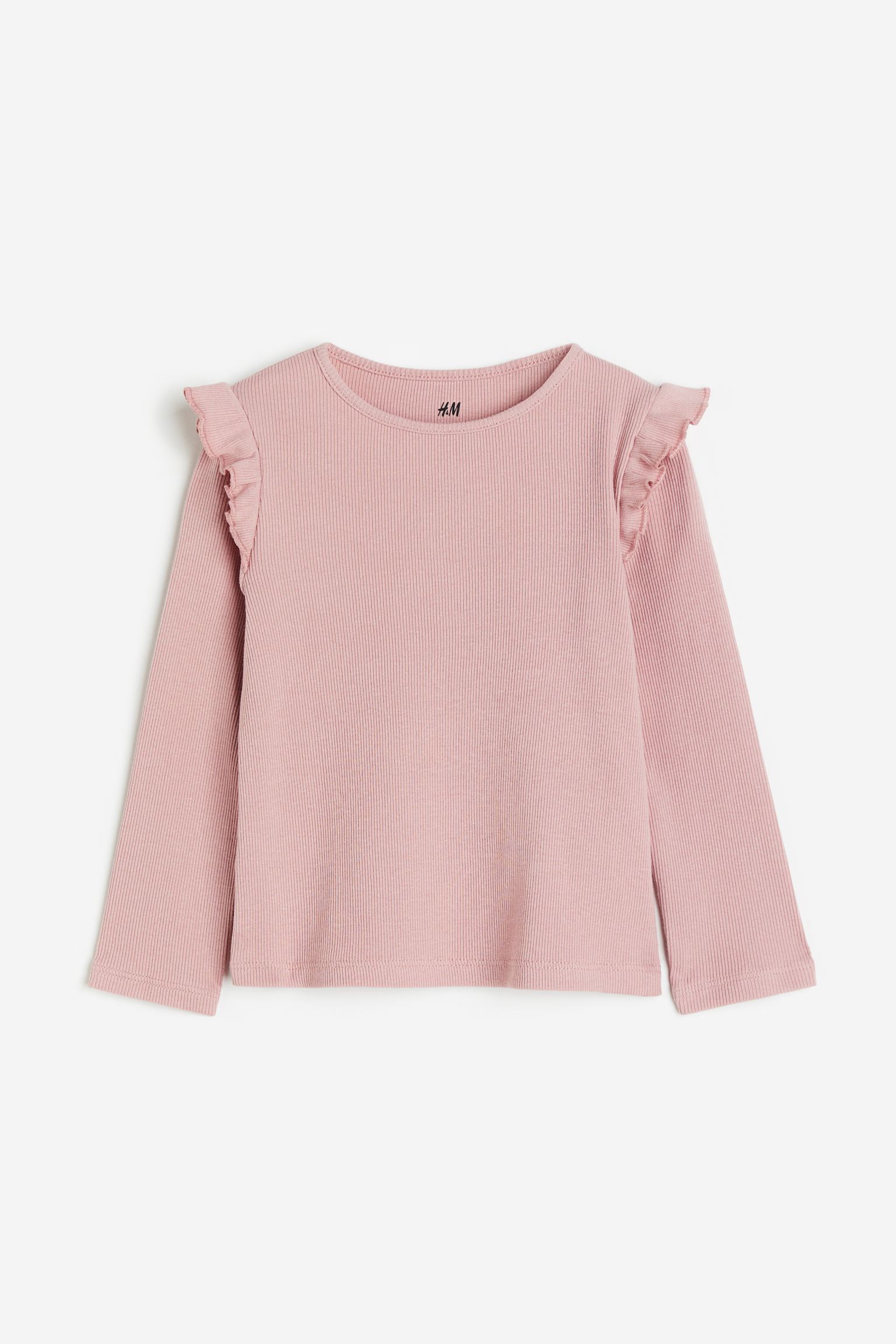 

Рубчатый топ с воланами