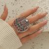 2025 Retro Design Exaggerated Butterfly Ring with Multiple Diamond Inlays