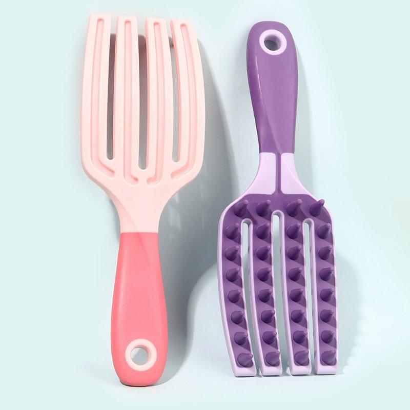 Wet and Dry Hair Washing Brush Long Handle Shampoo Brush Silicone Scalp Massage Comb Body Scrubber for Man and Woman