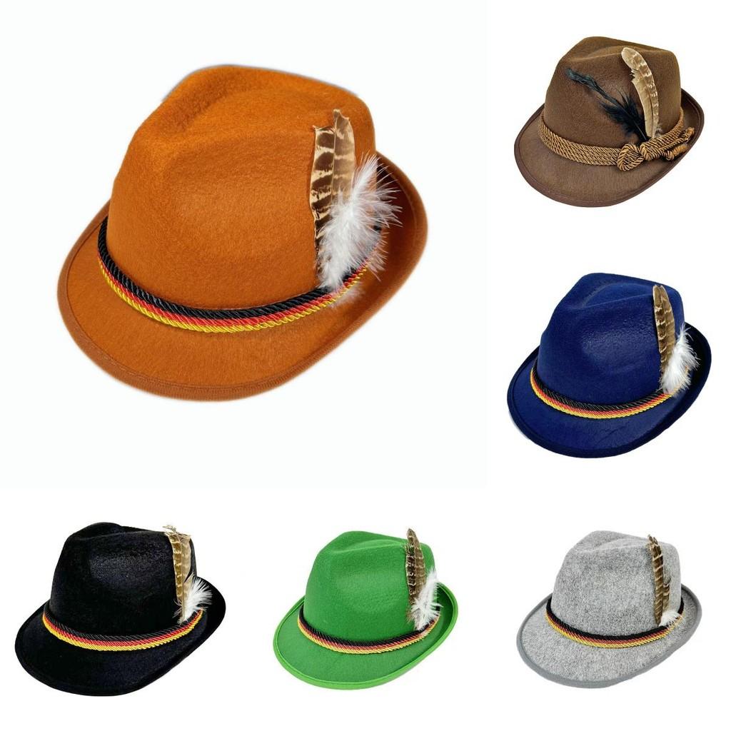 Fedora Felt Black Feather Embellishments Stage Shows Festive Supplies Events