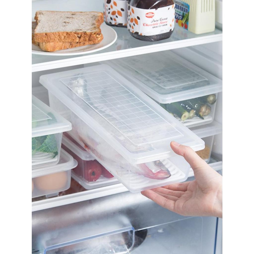 Crisper Plastic Transparent Box Rectangular Refrigerator Refrigeration Special Sealed Food Grade Kitchen Storage Box