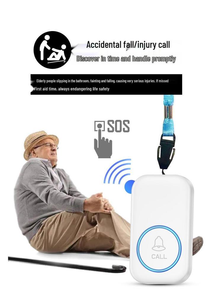 Senior Wireless Emergency Call Button for Bedside Use