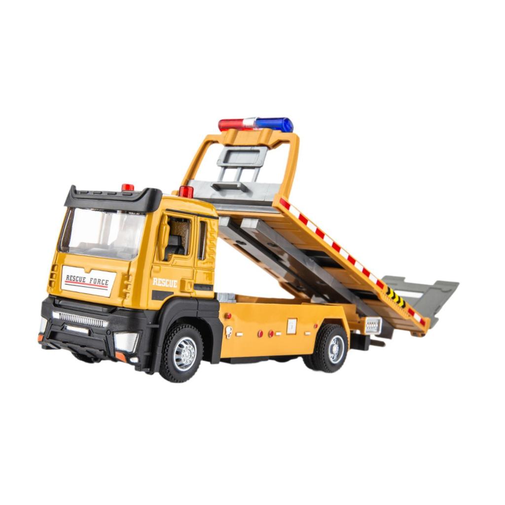 1/32 Tow Truck Toy,Construction Toys,Flatbed Trailer,Holiday Gift Alloy Model,Tow