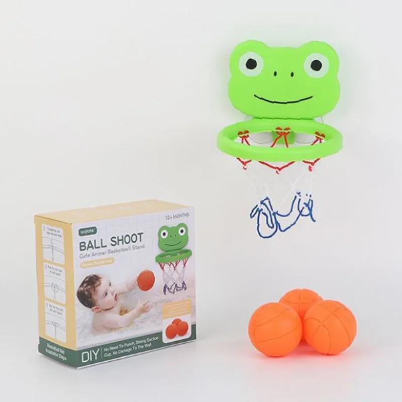 Baby Bath Basketball Hoop Set Suction Cup Backboard with 3 Balls Toddler Water Play Toy for Bathtub Fun Mini Cute Shower Gifts