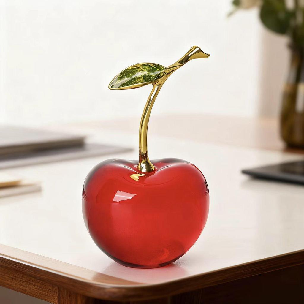 Ornements Cerise en Cristal: Artisanat Décoratif de Fruits de Cerise Souvenirs