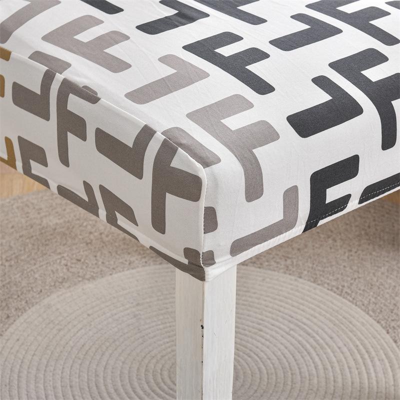 Buchstabenmuster Stuhlbezug Elastisch Weich Atmungsaktiv Rutschfest Geruchlos Sitzbezug Wirtschaftlich Maschinenwaschbar Stuhlschutz