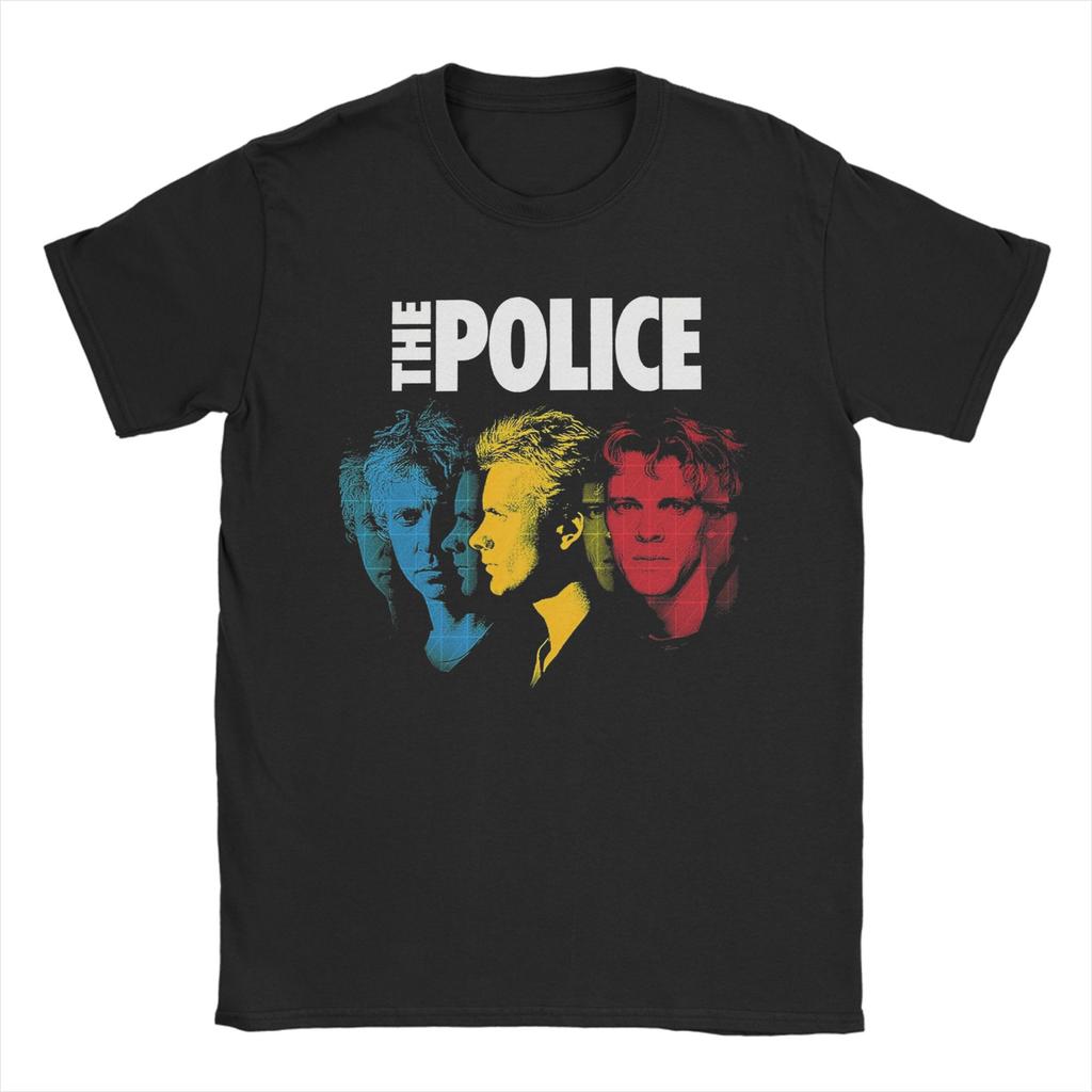 Men Synchronicity  The Police T Shirt  Cotton Clothes Awesome Short Sleeve Round Neck Tees Birthday Present TShirts